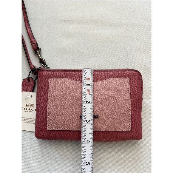 COACH Wristlet Women’s‎ small F57928 Color Block Rouge/Multi NWT - Picture 10 of 12